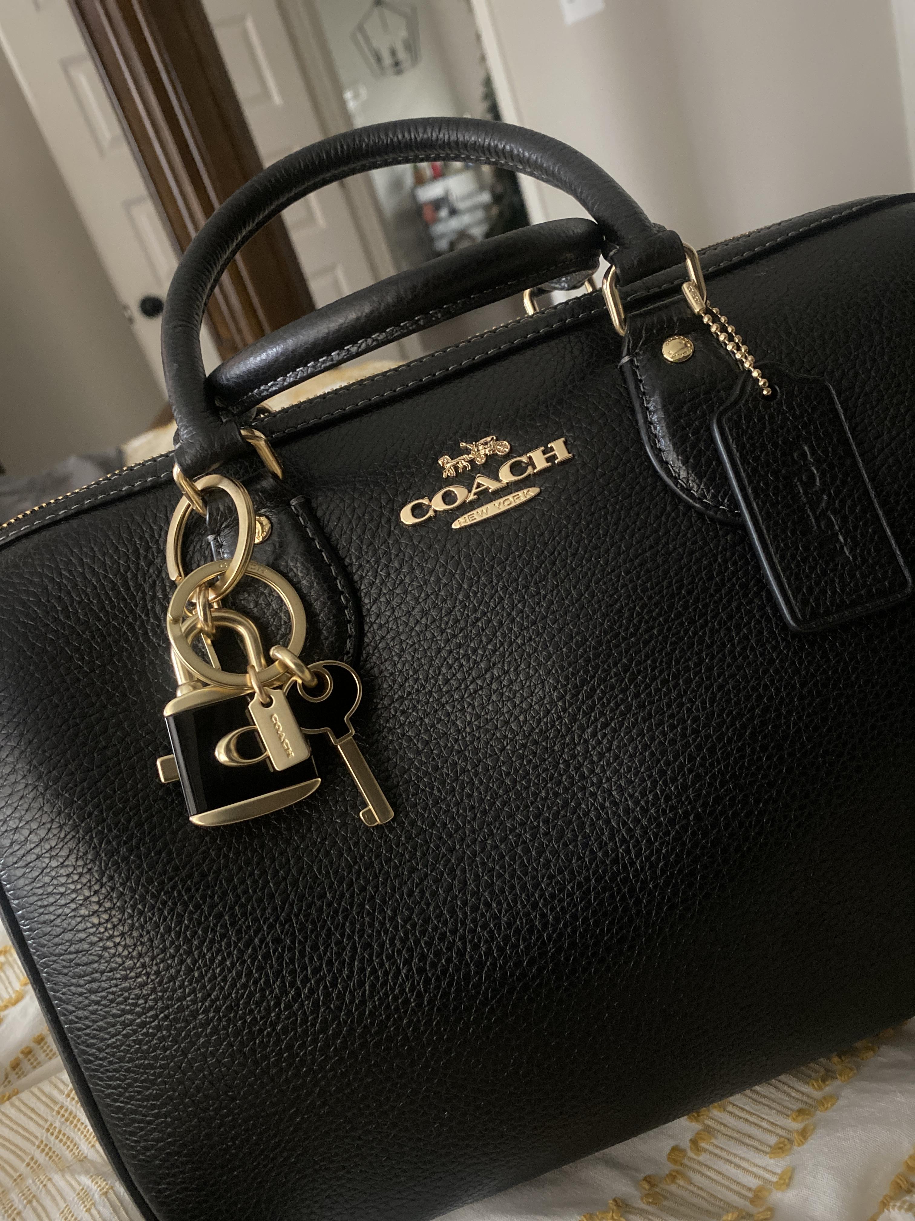 COACH® Outlet | Lock And Key Bag Charm Key Ring