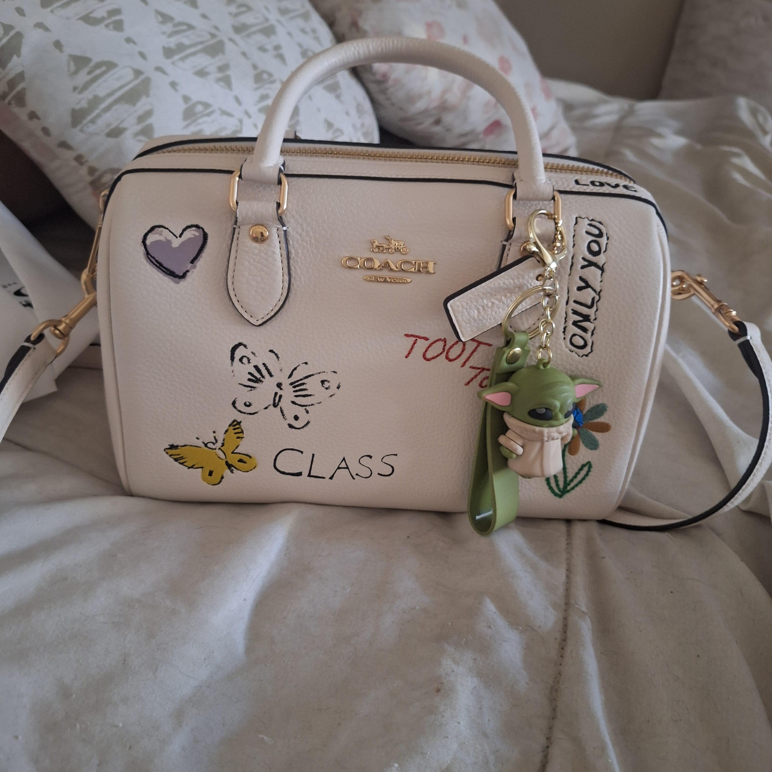 ショルダーバッグ・ポシェット Coach Rowan Satchel Bag Rose Print CY681 org.jpg