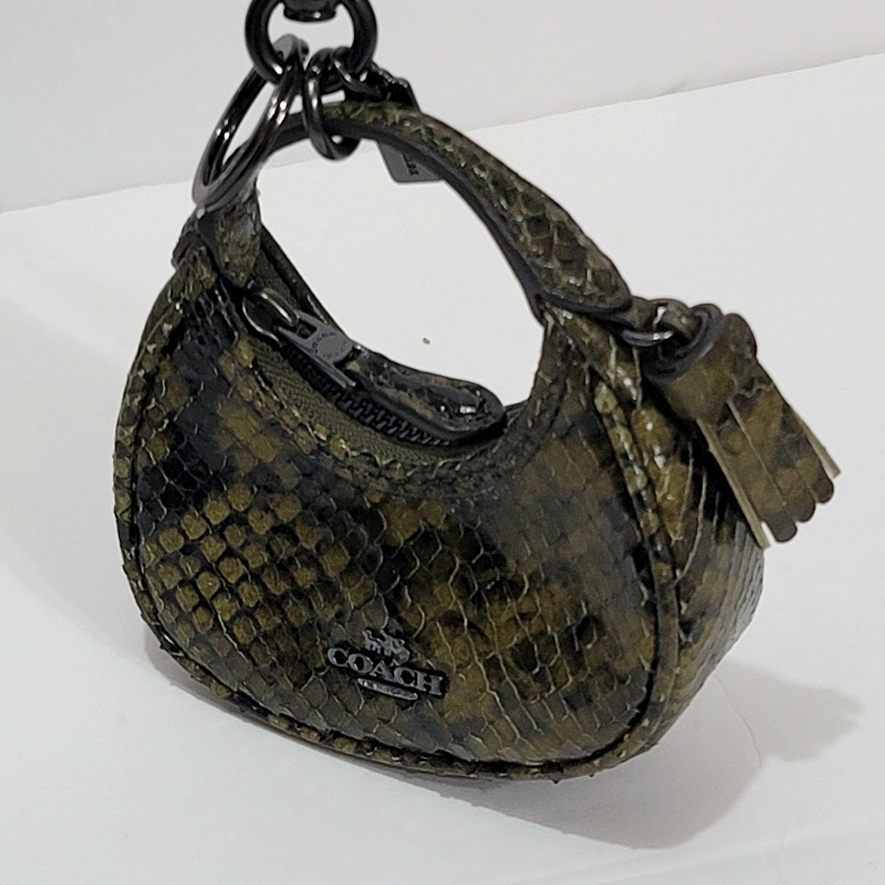 COACH® Outlet | Carmen Bag Charm With Snake Print