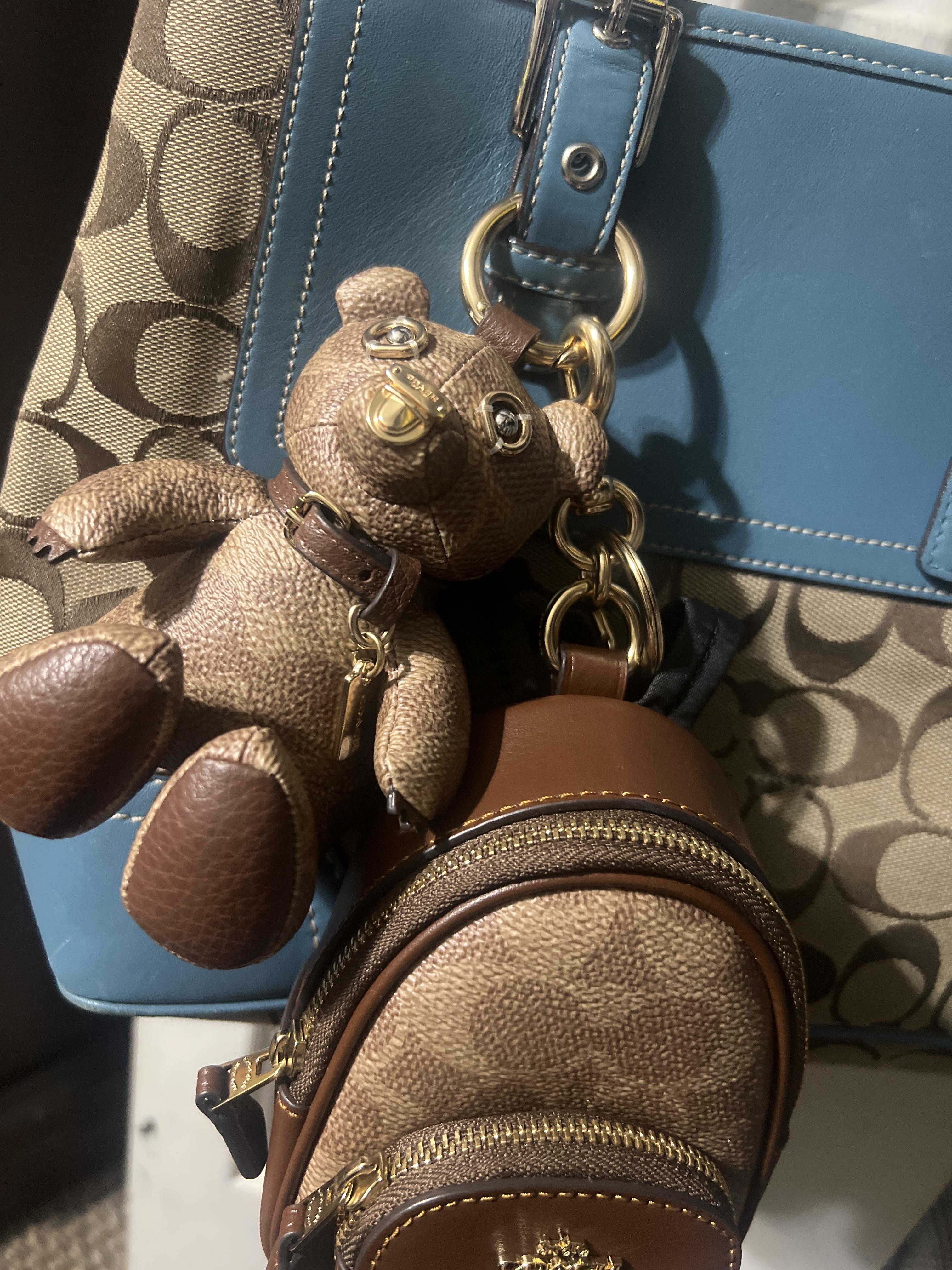 COACH® Outlet | Collectible Bear Bag Charm In Signature Canvas