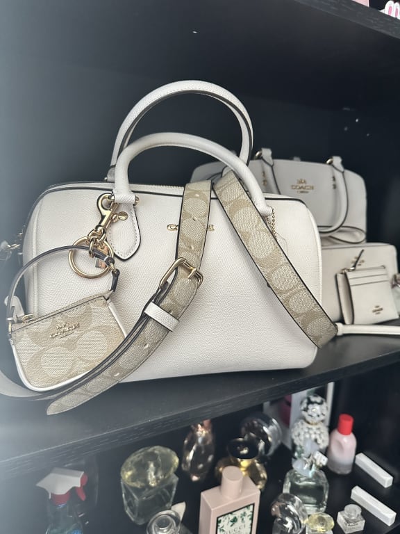 COACH® Outlet | Mini Nolita Bag Charm In Signature Canvas