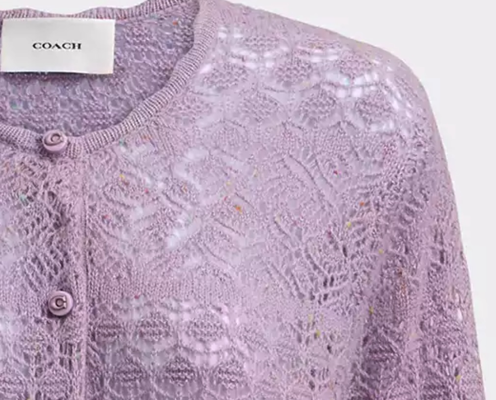 COACH® Outlet | Lace Knit Cardigan COACH® Outlet | Lace Knit Cardigan