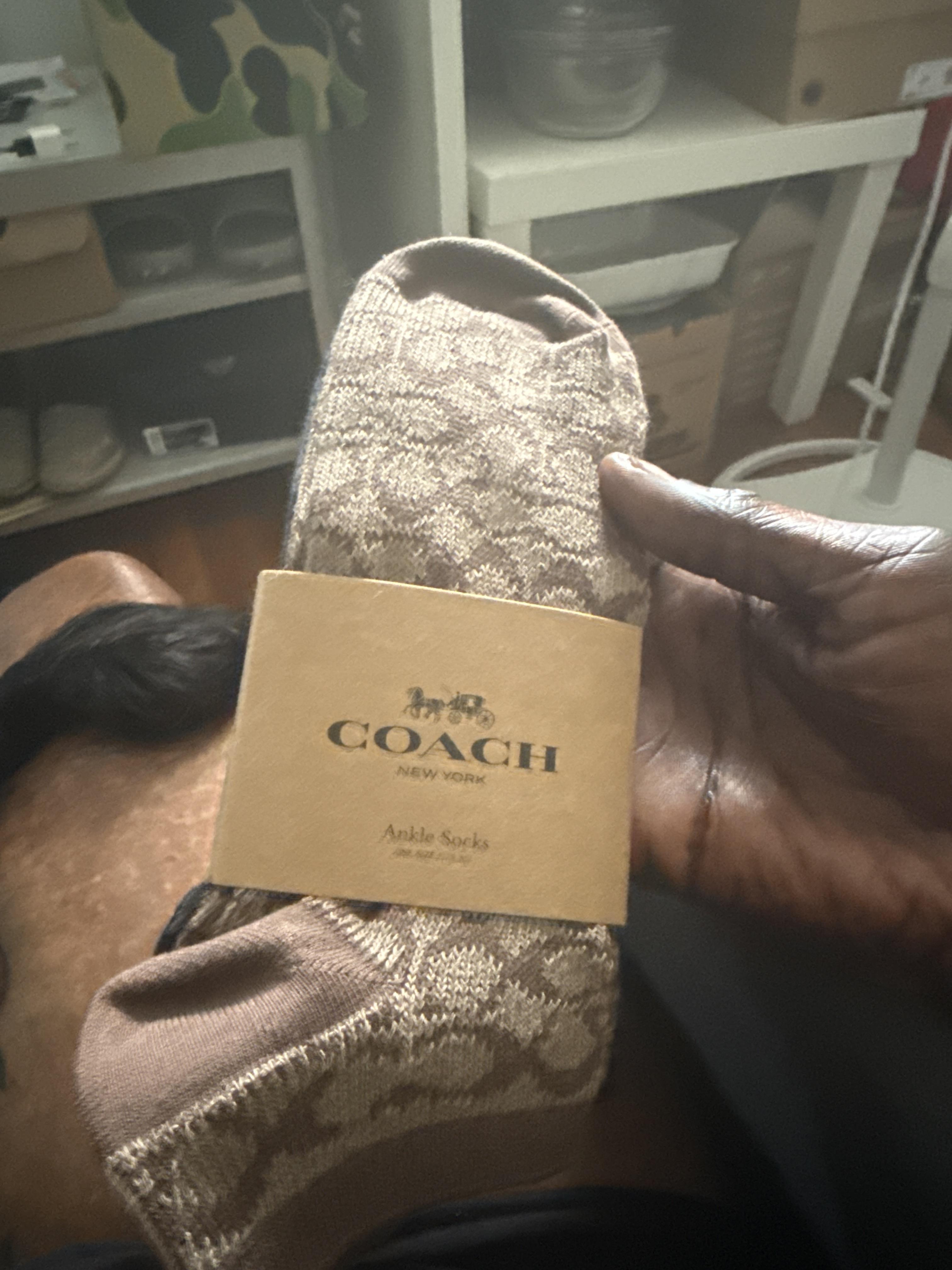 【Coach 】SIGNATURE アンクル ソックス 在庫確認下さい CK702 COACH CK702】コーチ ソックス 2足セット『シグネチャー
