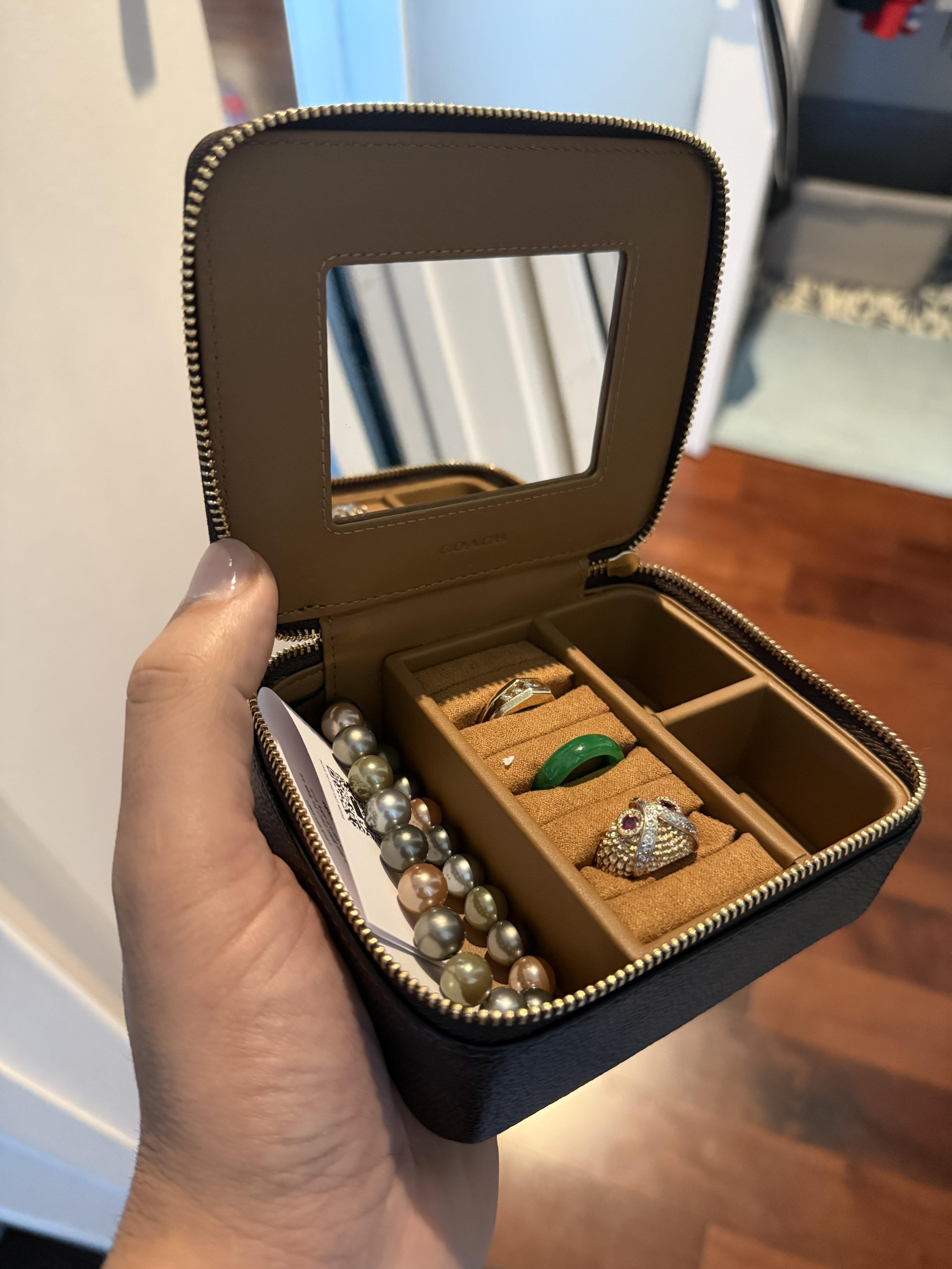 COACH® Outlet | Large Jewelry Box In Signature Canvas