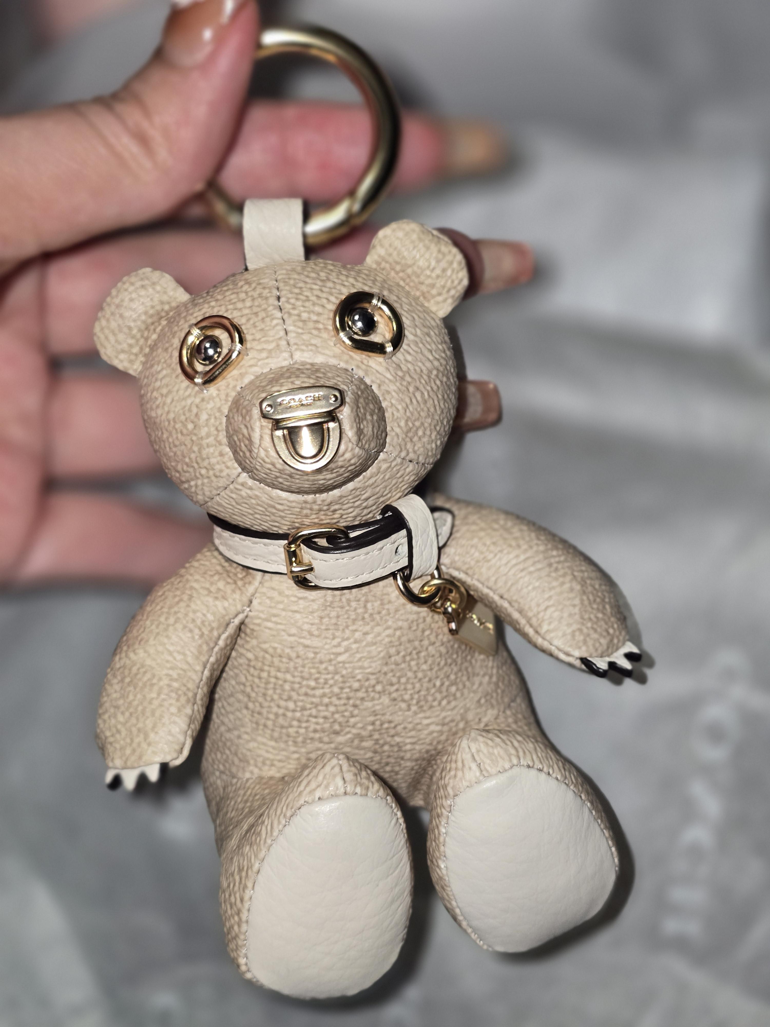 COACH® Outlet | Collectible Bear Bag Charm In Signature Canvas