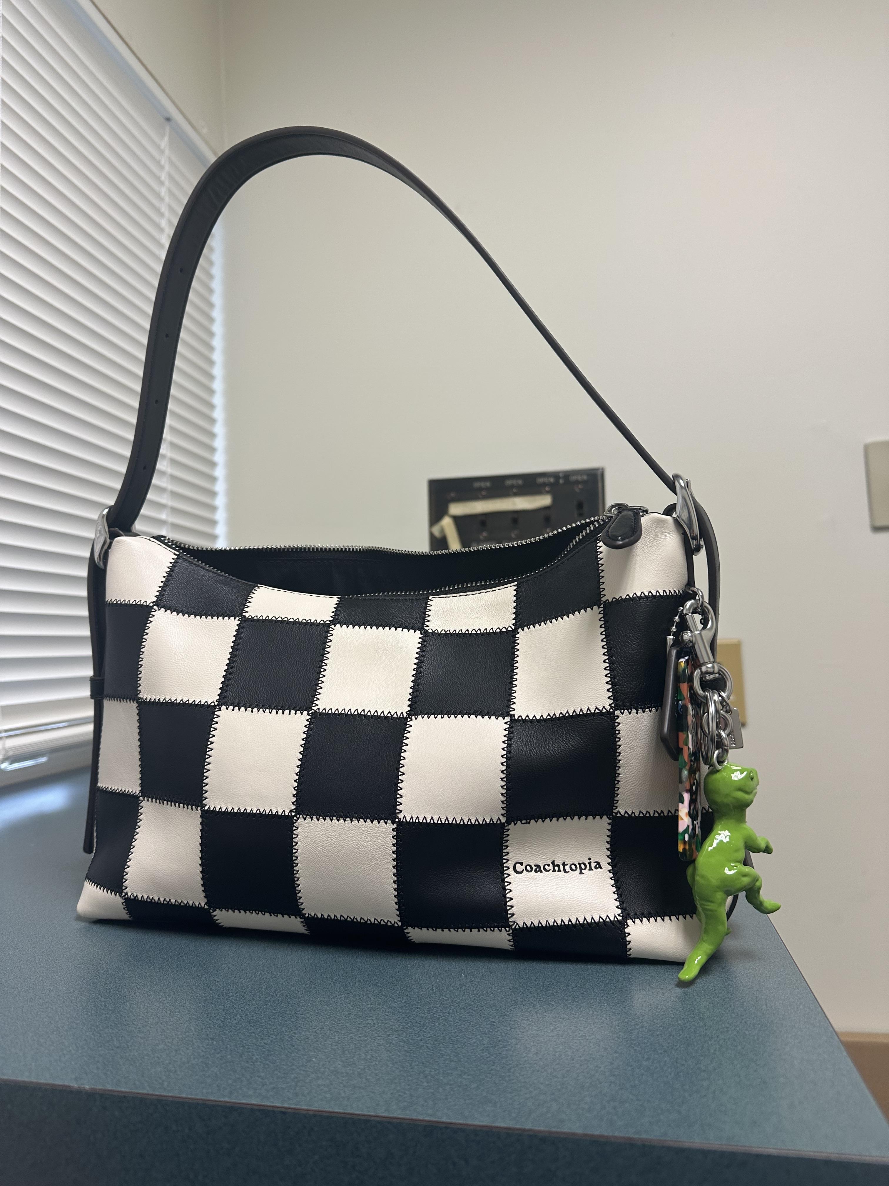 Alter/Ego Shoulder Bag In Checkerboard Upcrafted Leather