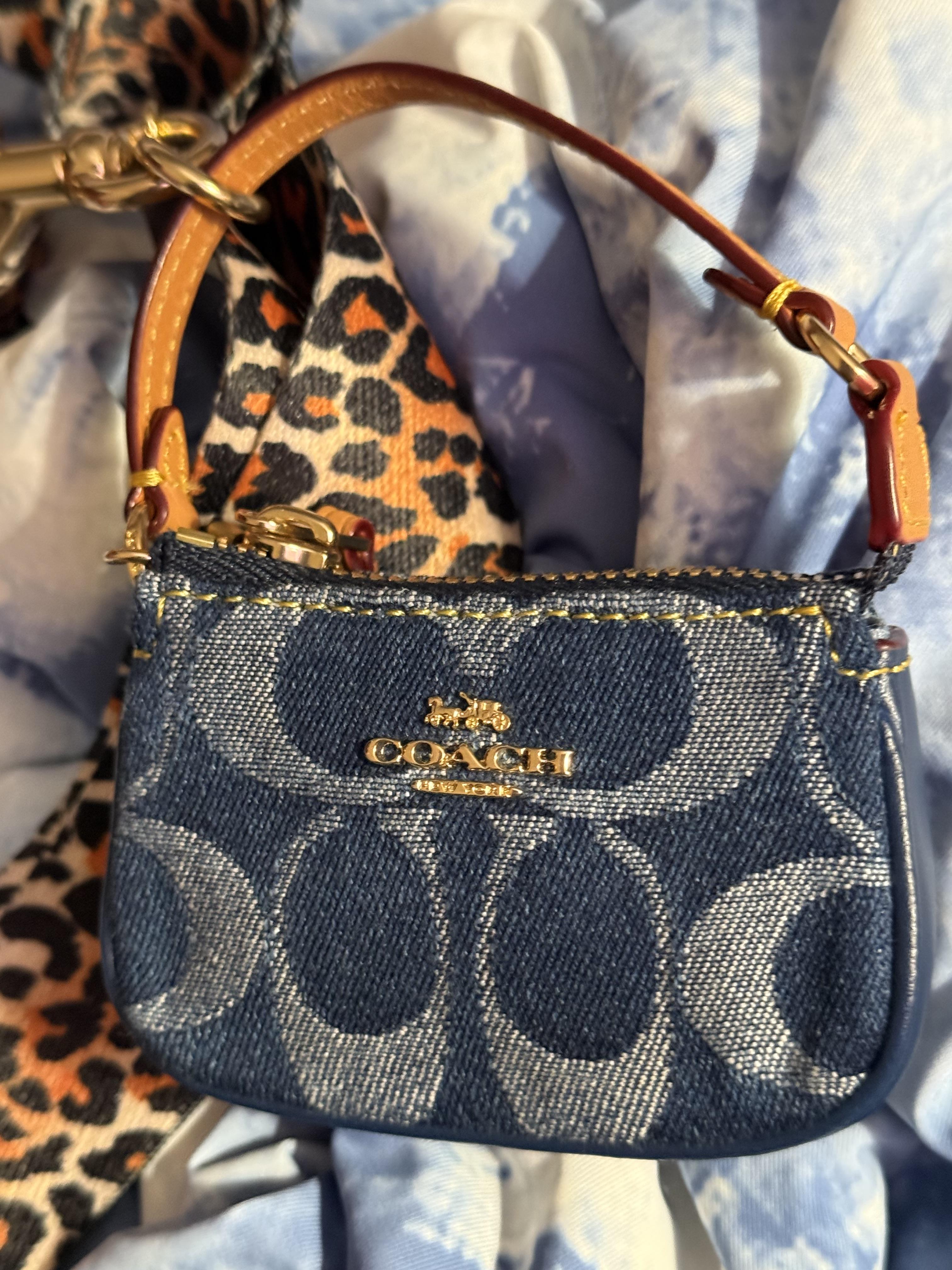 COACH® Outlet | Mini Nolita Bag Charm In Signature Denim