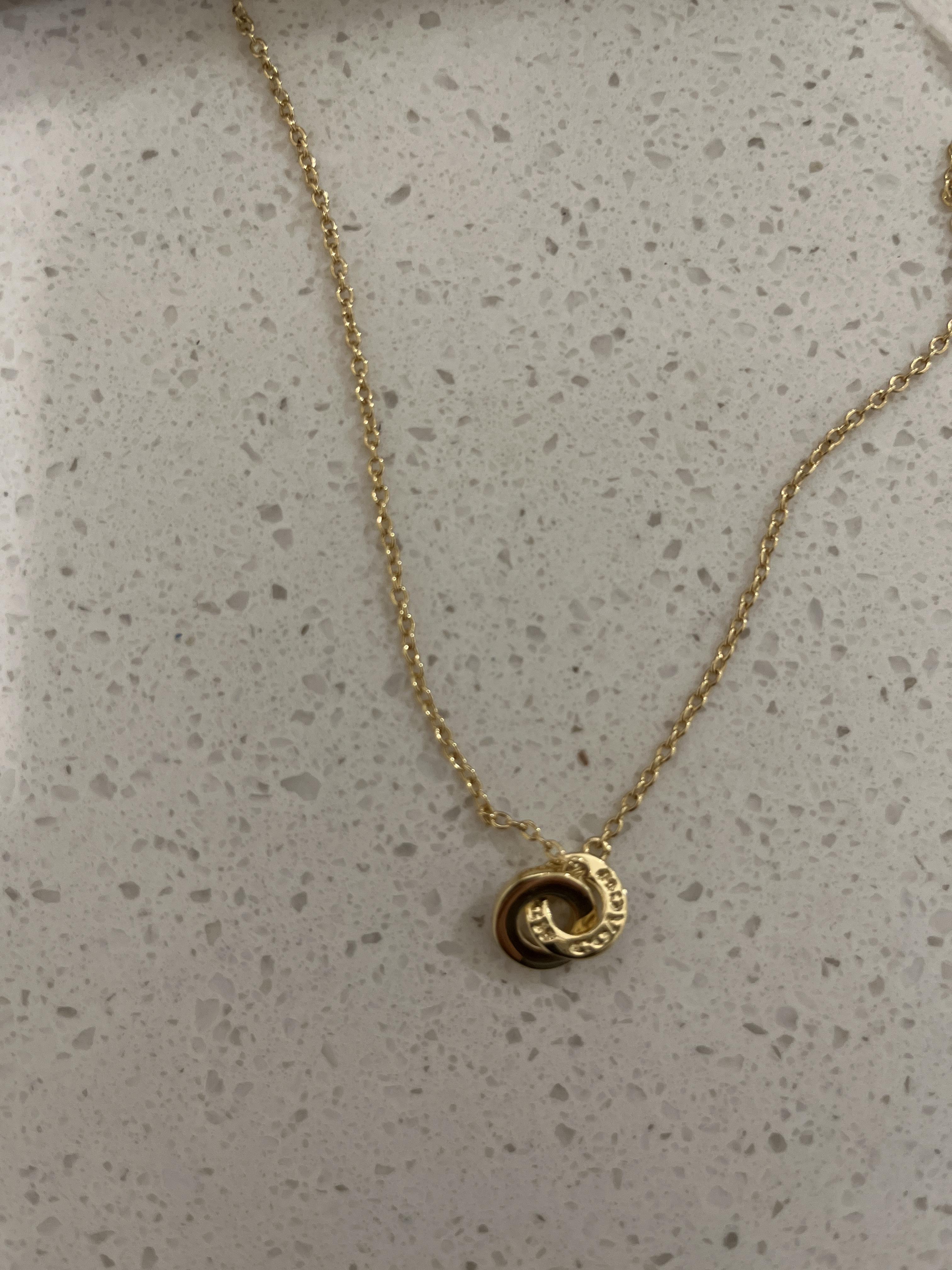 COACH® Outlet Interlocking Open Circle Pearl Pendant Necklace