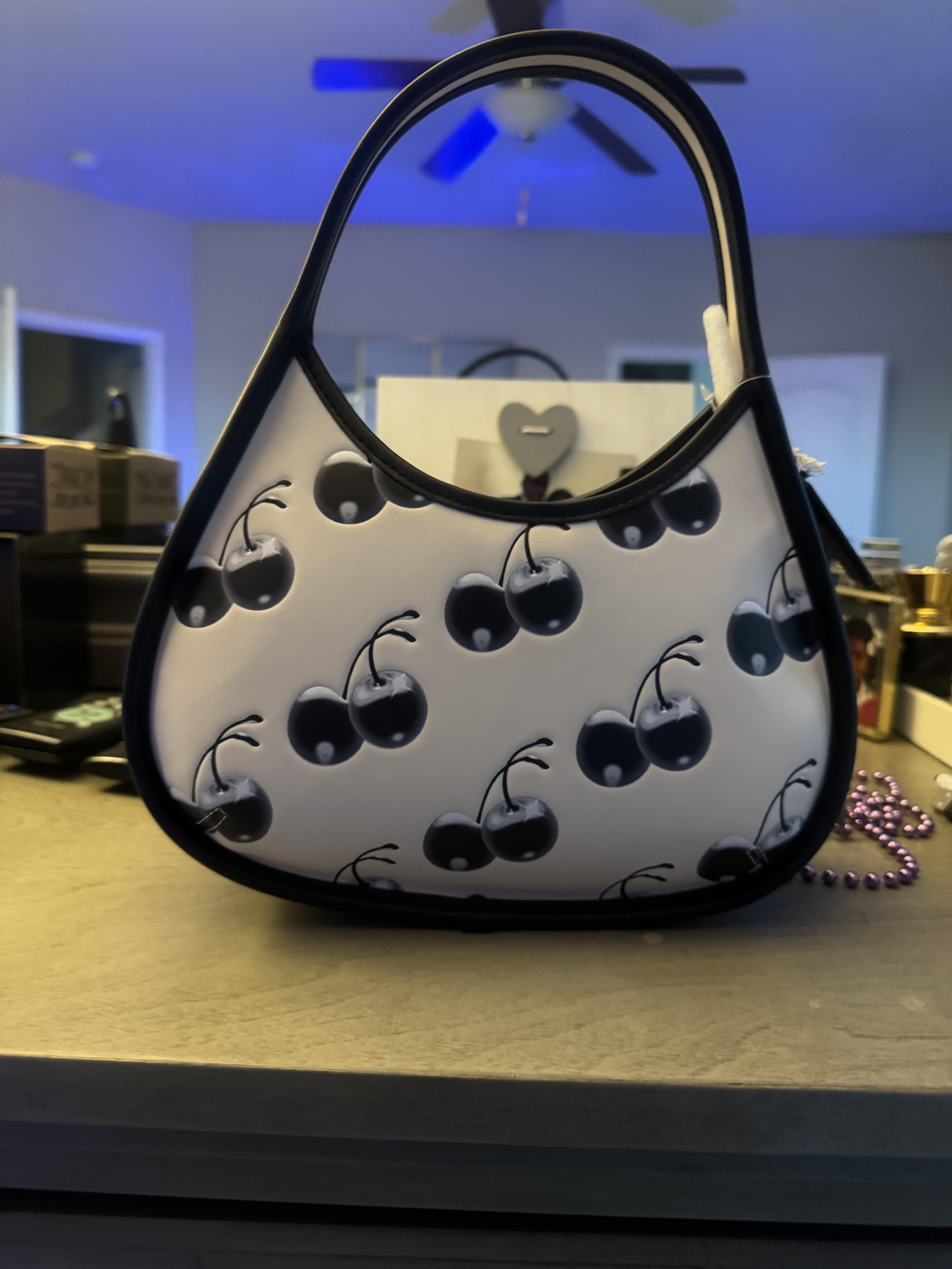 Ergo Bag In Checkerboard Upcrafted Leather With Zig Zag Stitch