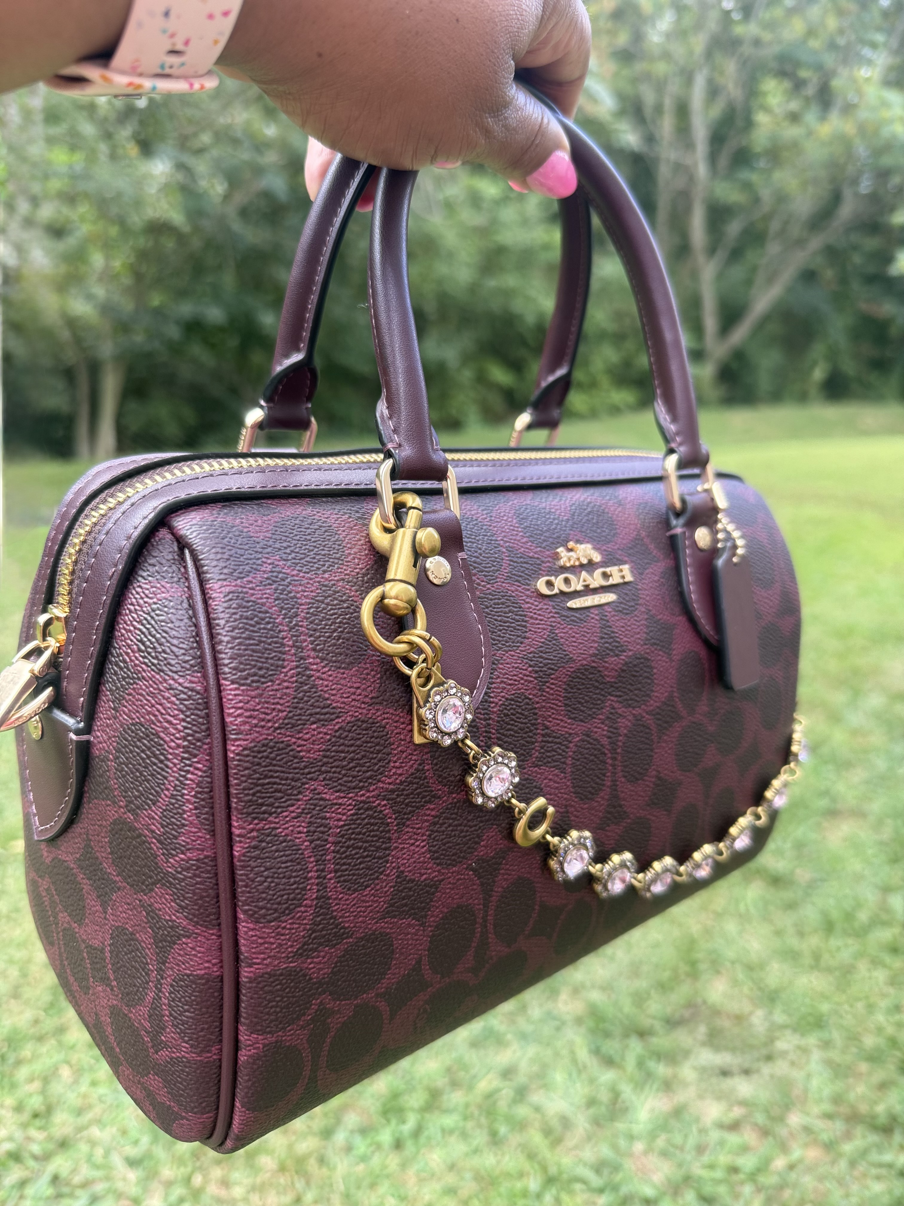 COACH® Outlet | Rowan Satchel Bag In Signature Canvas With COACH® Outlet | Rowan Satchel Bag In Signature Canvas With