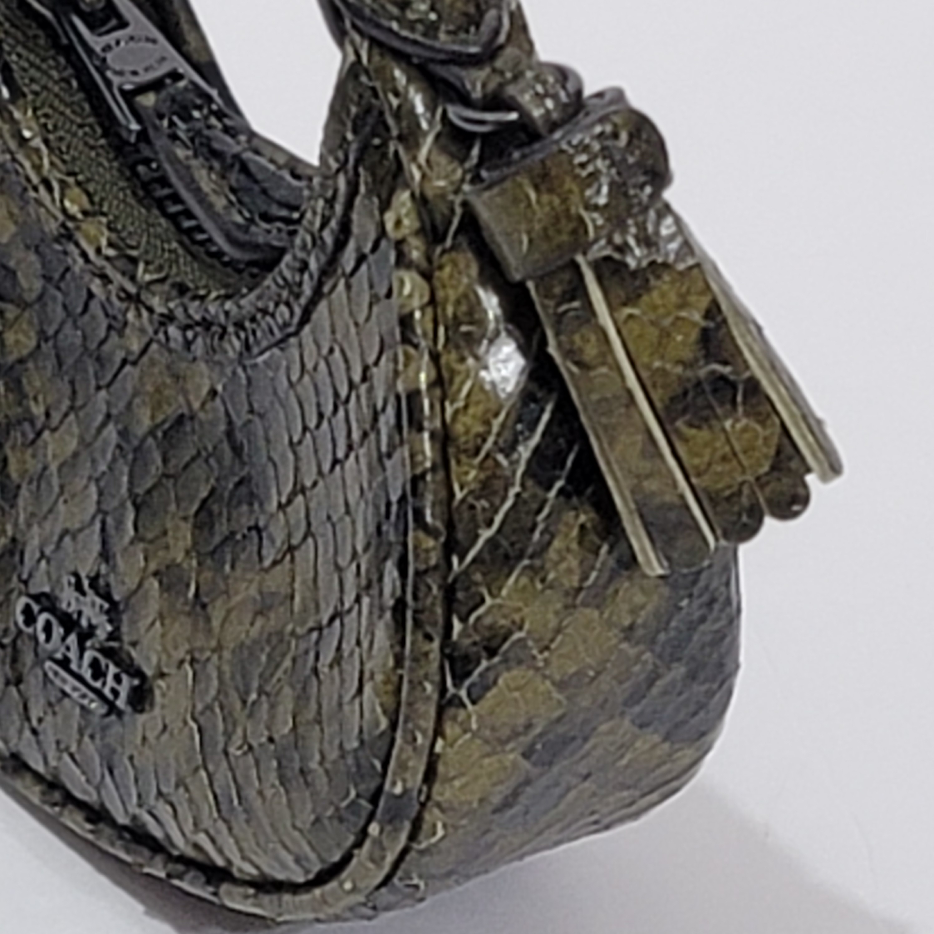 COACH® Outlet | Carmen Bag Charm With Snake Print