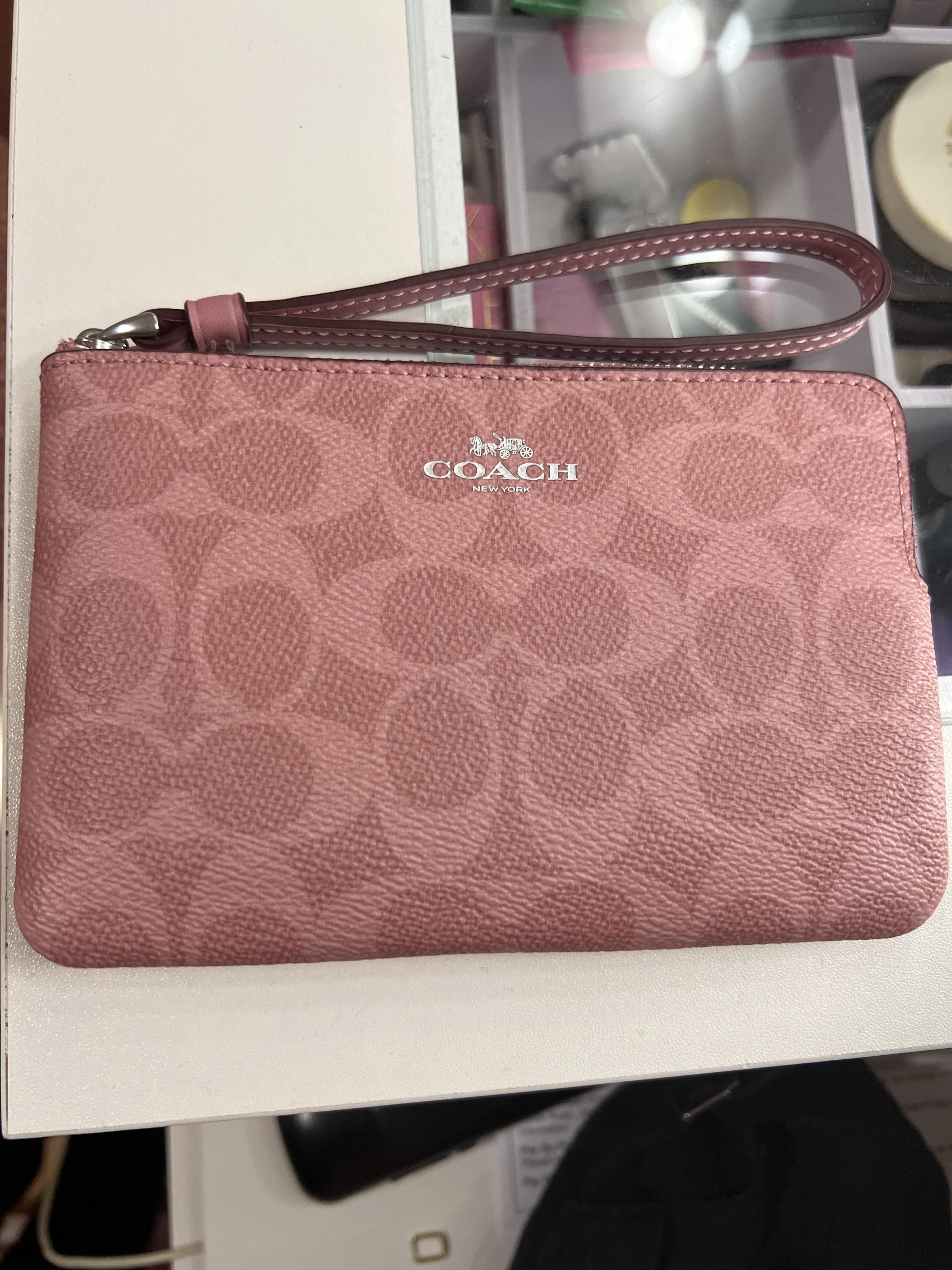 COACH® Outlet Corner Zip Wristlet In Signature Jacquard