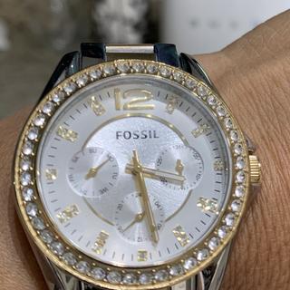 Fossil Es3204 Reloj Fossil Plateado Con Dorado Reloj Riley - Main Image
