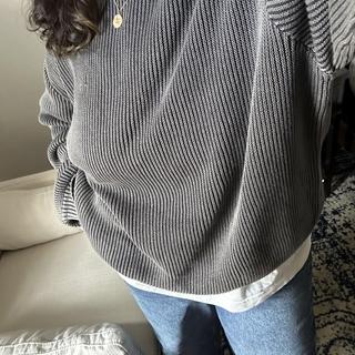 RSQ Mens Washed Ribbed Sweater - DARK GRAY