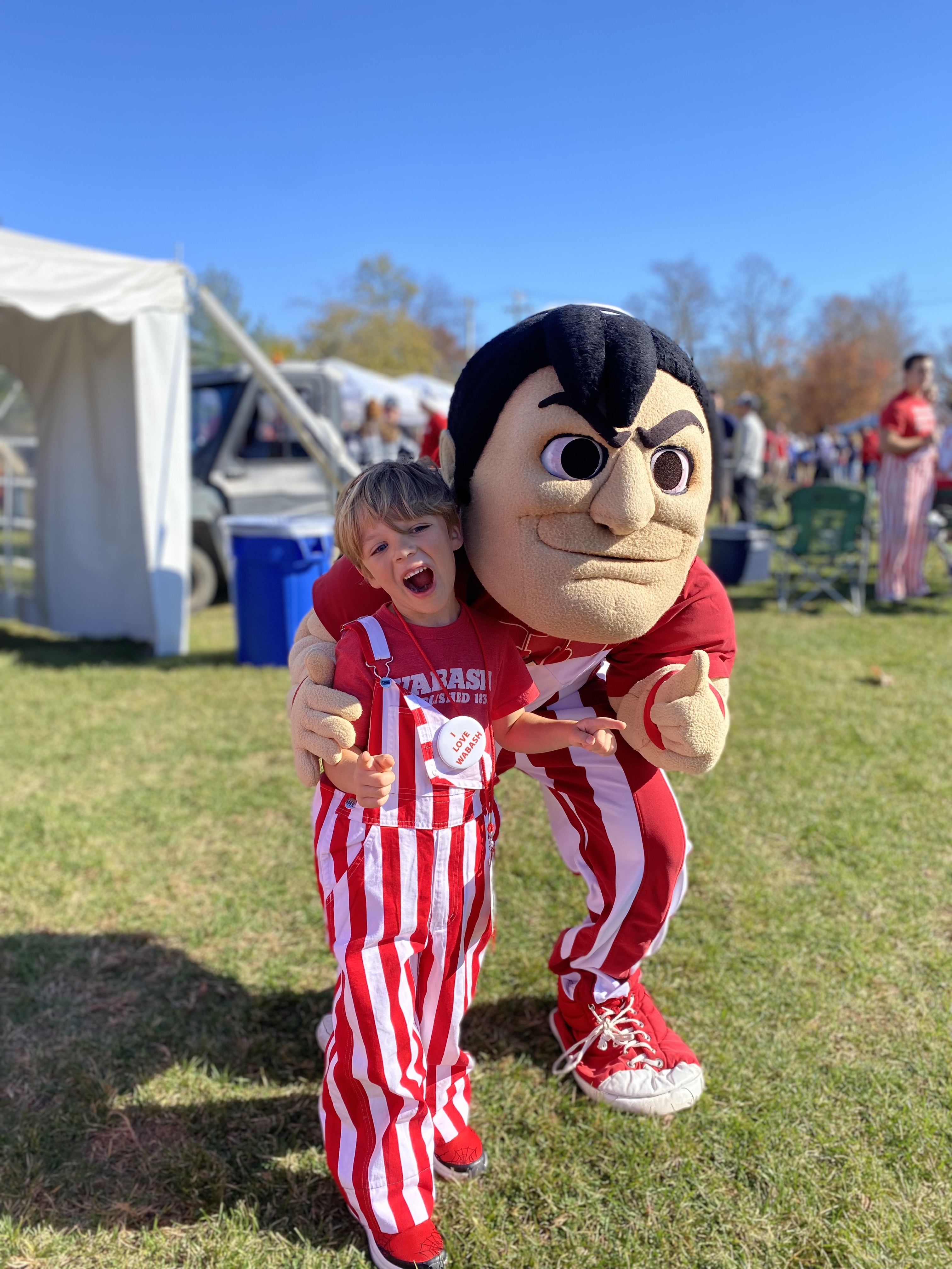 Game Bibs Kids' Red White Overall Bibs