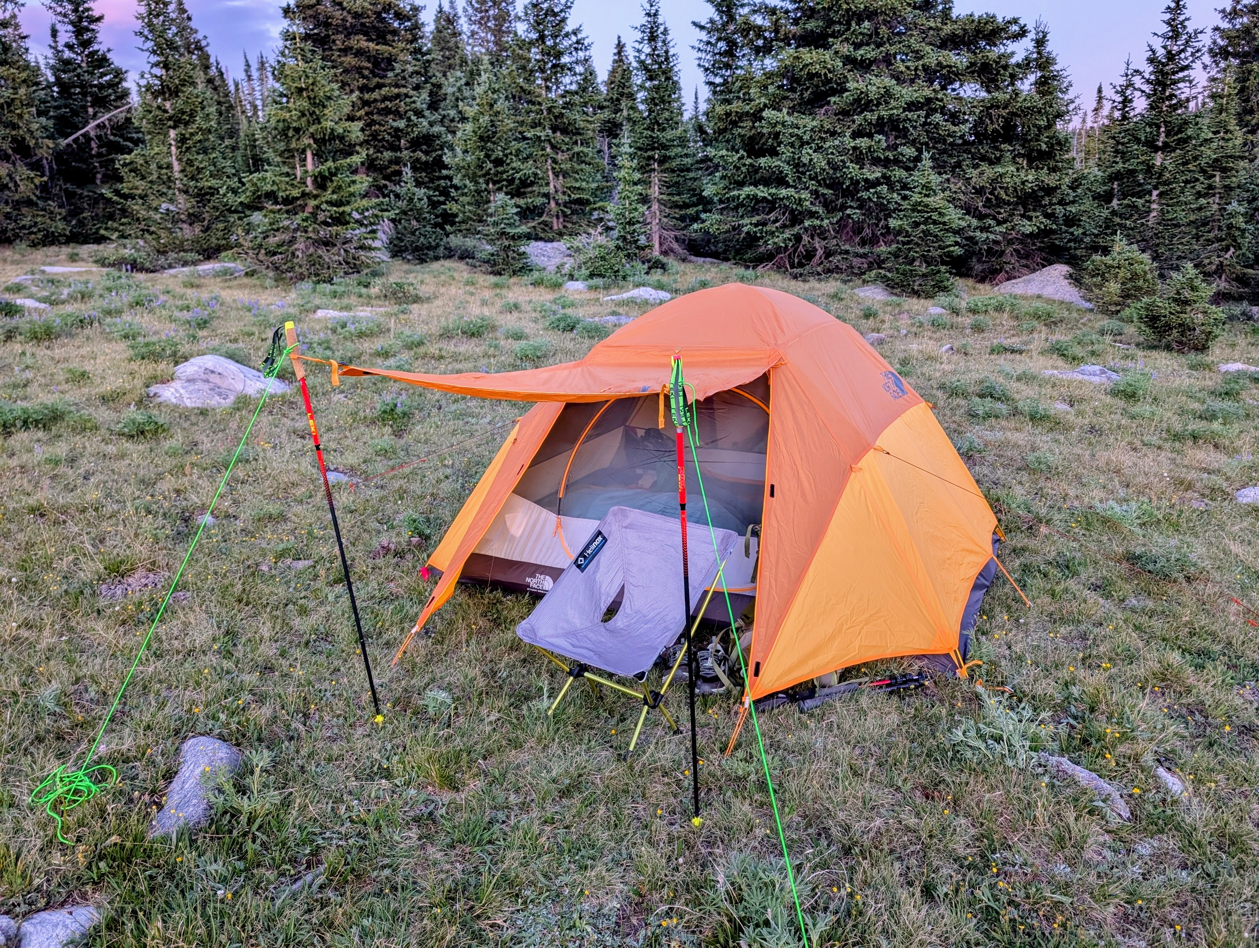 north face 3 person backpacking tent THE Stormbreak 3-Person Camping Tent, Agave Grn, OSFA enjoying the sunset The North Face Trail Lite