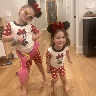 Kids Disney Minnie Mouse Dot Short John Pajama Set | Hanna