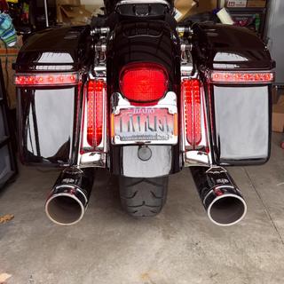 バッグ Ciro Filler Panel Red LED Lights For Harley Road King / Electra