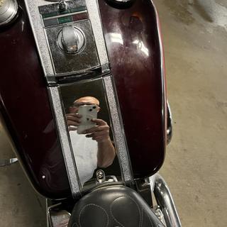 ぺんたん Milwaukee Twins Tank Panel For Harley Softail 1984-1999