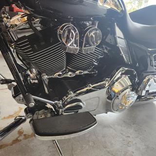 Krator Chrome Flame Shift Linkage For Harley Davidson Softail (2001 & Up) - 6061 Billet Aluminum, 9" Length