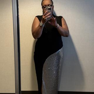 eloquii black sequin dress Curvy Black Sequin Dress