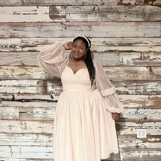 Knee-Length Tiered Puff Dress, 4475641 | ELOQUII