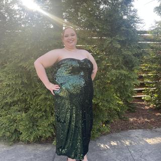 eloquii green sequin dress Baltic Born Womens Alessia Sequin Gown | Green main image 0