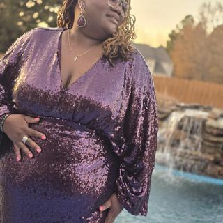 Dolman Sleeve Sequin Dress | ELOQUII