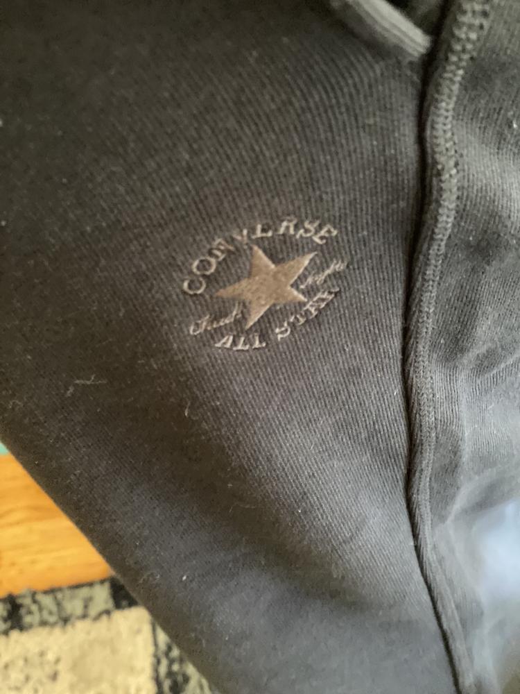 I was very surprised by these jogger pants when I picked them up by how heavy they felt. They are such a thick, top quality material. When I tried them on they didn’t feel heavy and they were the most comfortable and cozy pants I have ever felt. I will live in these. Great color, very soft and high quality cotton that have an oversized look. These will quickly become my go to pants. I can tell they will keep me warm in the cold weather. Elastic around the ankle that doesn’t feel right. Drawstring at waist so you can adjust the fit. I love the little design of the name on the side.