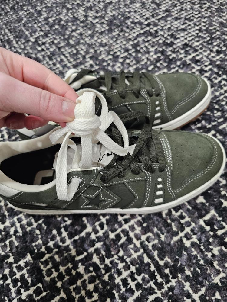 I usually wear a women's size 8 and went up to a 8.5 in these. They fit my length perfectly but I may have needed a wide fit. I broke them in during a day of shopping and they were comfortable and the sides were more comfortable after I wore them some. I didn't have any skin irritations afterwards! The style is a good unisex and the colors are on trend. I also love that they came with an additional shoe lace color option! I will definitely be getting more in this kind of style.