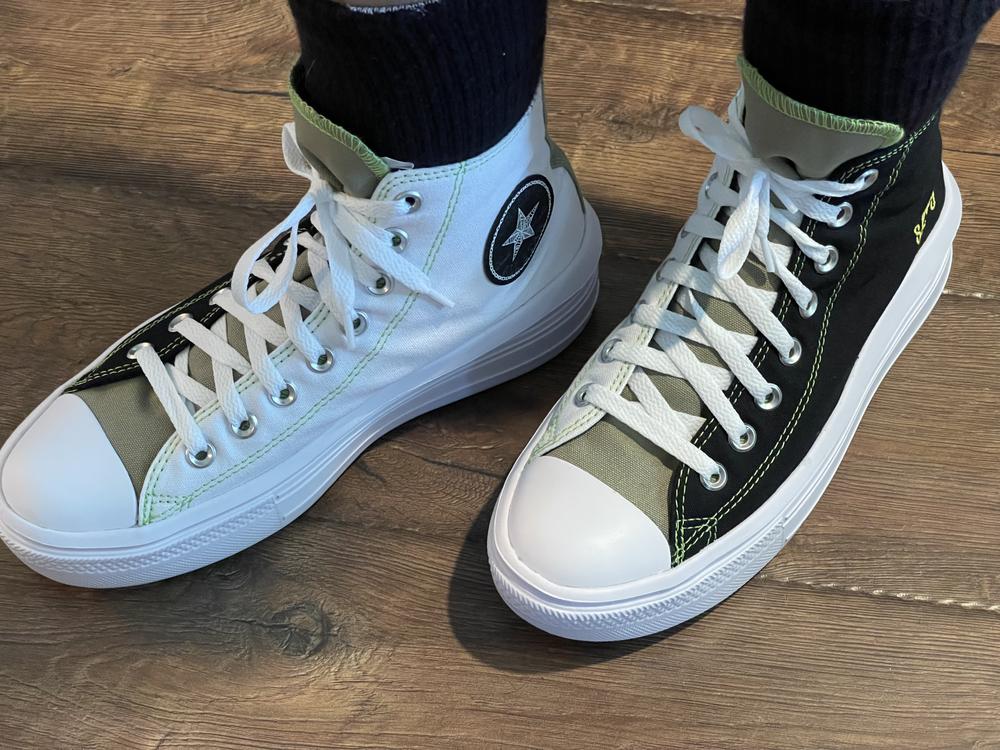 When my daughter wanted new shoes, she wanted something that showed off her individuality. That's when she found the Converse Chuck Taylor All Star Move platform that was very customizable. Customizing these shoes was a breeze – you can change everything from the stitching to the colors of the uppers. You can even personalize the badge on the side! The end result is mind-blowing. Not only are they super comfy and durable, but they fit perfectly as recommended. I adore the fact that they're one-of-a-kind, designed by both my daughter and me. I would totally recommend these to anyone searching for a stylish and comfortable shoe that's truly unique to them. Get ready to step up your shoe game!
