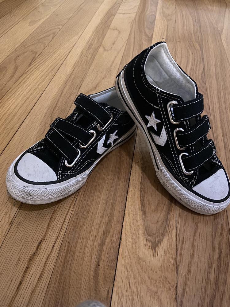 My daughter loves her new shoes and is wearing them to school daily. She loves the 3 velcro straps and easily puts them on herself. After a full day wearing them she didn’t complain of any soreness or discomfort. She loves the look of the shoes and has made an effort to keep them clean. I do wish all shoes, but especially kids shoes gave more room in the toe box. These do seem a little narrow, but haven't bothered my daughter. Can we please make for foot shaped shoes?!