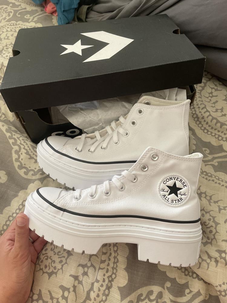 These shoes are amazing! I’ve always been a converse fan but these are next level. These are so fun and can be worn casually or dressed up! They are sophisticated and well made. The all white is amazing too. Because the heel is so chunky, they’re actually really comfortable too! My favorite part is the leather logo on the side. Can’t wait to keep rocking these.
