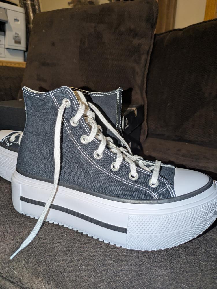 These are so much fun, I couldn't love them more! The style is classic and fun and brings me nostalgia, but the double stack brings even more fun. I am 5'5" and the the lift in these makes me happy because they are incredibly comfortable while giving me a little more height. They are so stylish yet can be paired with many different outfits. I have received so many compliments on this pair, it makes me feel awesome. The material is durable and very well made and will last me for years to come. They are great for walking and adventuring as they are very comfortable and support the feet well. I am typically a size 8.5 in shoes but these run half a size smaller so I grabbed a 9. They fit me perfectly and like a dream!