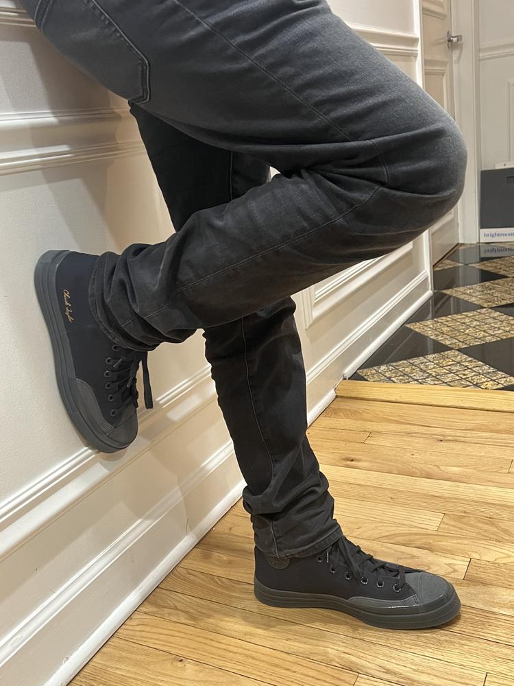Classic chucks with a nice twist with the black and gray. Same comfort but these feel a little more dressed up than the classics. The gray/black do make them feel more like a fall or winter shoe than for summer. They fit well and are generally comfortable but I wouldn’t wear these to your a new city by foot.