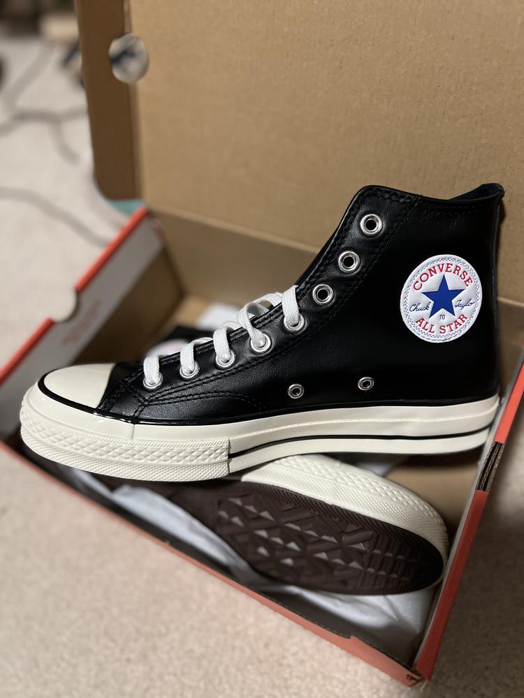 These leather chucks are amazing! I have a few pair of converses (the canvas kind) but the leather is definitely an upgrade to the look and vibe. I was able to wear these to work and feel like I was business casual but not too "business-y".  They are true to size, and comfortable without needing to break them in. the only thing I noticed was they do give off a leather smell the when I first unboxed them and for the first few times I wore them. 

I highly recommend these shoes if you are into athleisure or a dressed up relaxed look. 10/10 would recommend!