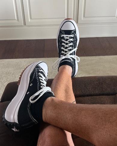 靴 converse runstar low 27.5cm-28.0cm black Buy Converse Black/White Run Star Hike Low Trainers from