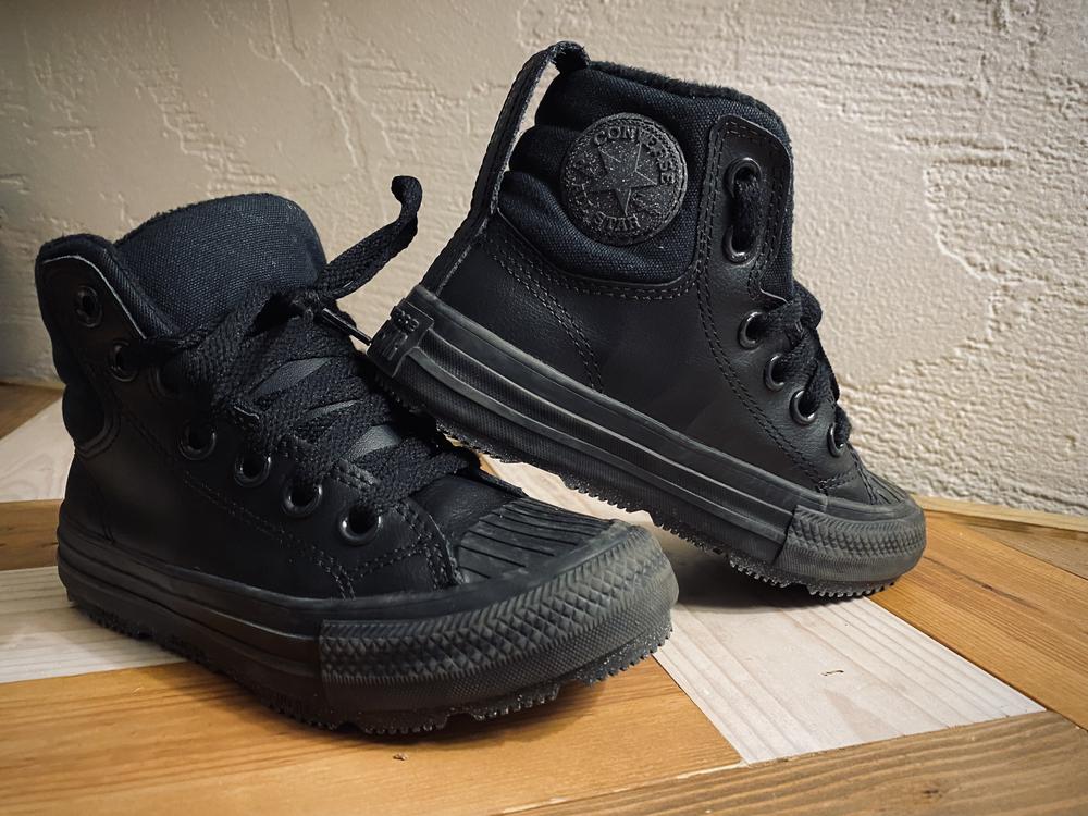 This has got to be one of the all time best kids shoes designed for cooler weather. On trend, functional and comfortable. And, check out the tread. Even my kiddo commented on the soles of these shoes. On those colder days when a boot may be the best option but gym class is still on the schedule THIS shoe meets both needs. Packing an extra pair of shoes is no longer necessary. More importantly my 6yo loved that he could continue to wear his Chuck’s style while his feet stayed warm, dry and comfortable.  Win-Win-Win! Don’t pass these up. Worth it.