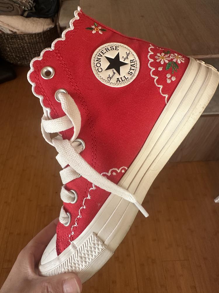 Super Cute Floral Embroidered Chucks!