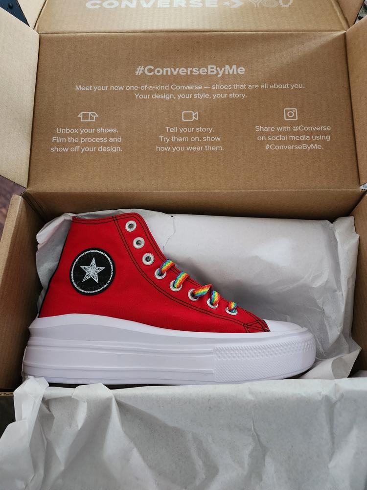 Converse has come a long way as far as comfort goes! These platforms are like walking on clouds and they're not super heavy. The fit is about a half size bigger like most Converse. I love that I can customize my own unique, personal shoes for a reasonable price. They came exactly as I created them, would highly recommend making your own!