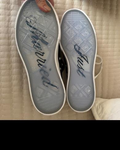The shoes look great but the bottoms were supposed to be blue and they are a weird clear epoxy with a slight blue tint. They’ll be fine but not at all what the converse website pictures show.