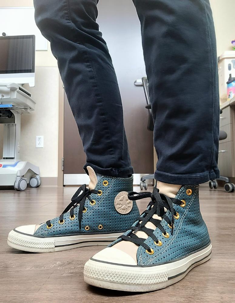 Converse perforated leather high top sneaker hotsell