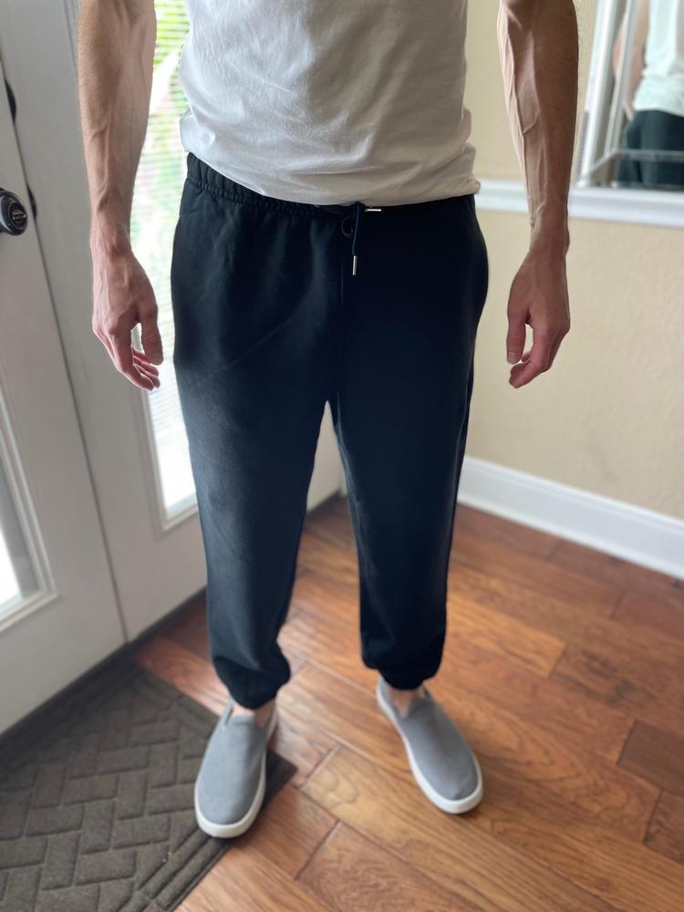 I really like that the sizing of these pants is gender neutral, so my wife and I can share them since we are about the same size. Because of the weight and fabric, you know you are wearing a pair of sweatpants made for winter.

My wife and I both like how these pants are in style for everyday wear in the cold. I also like the fact that there are two side pockets and a pocket with a zipper in the back for extra storage.

I don't think anything needs to be changed about these pants. I personally think that this is a very particular niche-type of sweatpant. If you like sweatpants that feel soft to the skin and don't feel bulky or big, this is definitely not the pant for you. If you do like sweatpants that are bulky, warm and heavy, then this is definitely what you want. 

I haven't got to wear these as much as I'd like since it is over 100 degrees outside. But I am looking very forward to wearing these a lot more whenever it starts getting cold out!
