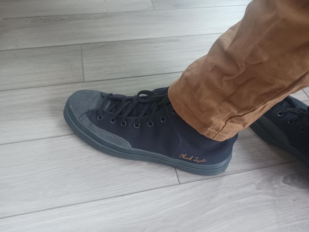 The canvas quality on the shoes is very good. Feels very thick and durable while being flexible enough to look sleek around your ankle to easily tie the shoes tightly. I have limited experience with high tops so idk if this is the case with all high top shoes but I felt like I couldn't roll my ankle much to the point where it felt restricting. This may be what you want from high tops especially during high energy activities where rolling your ankles is a likely possibility. I imagine that they will soften over time and I need to break them in more. I wish the platform of the shoes were less glossy and more matte but overall they look good, feel good, and  would probably last a very long time