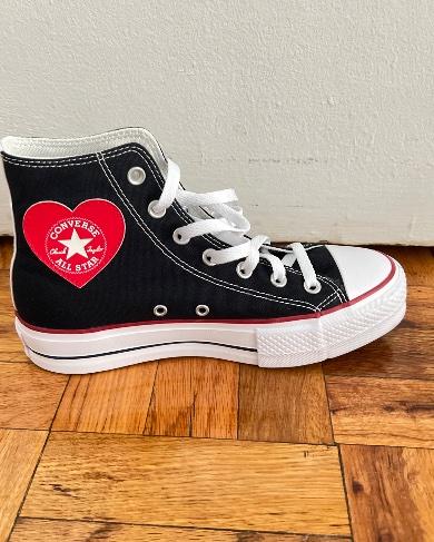 Although it took time, the product came in as I customized it. One thing I wish converse to update is the size of the heart. It looks a bit too big.
