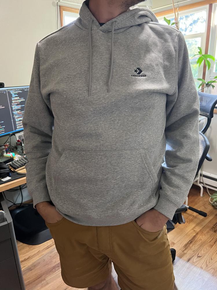I’m obsessed with this truly perfect hoodie. It’s so unbelievably soft and has an ideal fit. I ordered a Large and it’s on the small end of a large, I have long arms and the sleeves are riiight on the cusp of being too short but I’ll just be careful not to dry on hot. Love love love this hoodie.