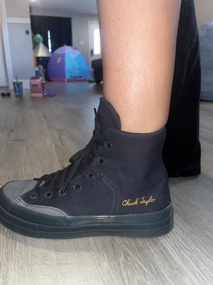 My first impression of these shoes was that they were different but still cute. They have a sort of grungy look to them that sets them apart. I’m still not quite sure if they are navy or black though so I’m having a hard time styling them. I took one star off for that and because I wish they were a little more of a platform, and that the bottom was less opaque and more of a solid color. I think they would be perfect with those changes! 

Aside from appearance, I was impressed with how comfortable these were! Definitely good for all day wear and running errands with heavy walking. They run a little big (maybe half a size), but that’s normal for this brand and it doesn’t affect wear too much. Overall, a great shoe that could use some minor appearance tweaks.