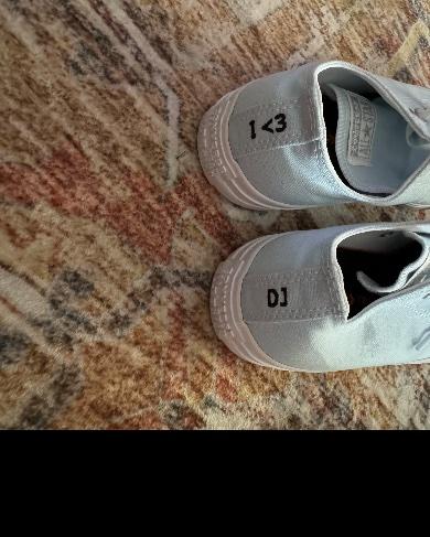 I’m an 8.5 in women’s, but have always worn an 8 in converse. I ordered an 8 in these custom converse for my wedding, and they fit perfectly! Also, the comfort insert was an extra $10 well spent. Very cute shoes! I will be ordering another pair from this website!
