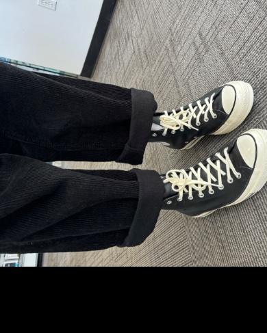 Like any pair of chucks they look great! If you’re the type of person who likes to dress them up then this pair will help elevate your style even more as the leather just gives that extra edge. Only complaint is they come with stark white laces and not egret laces like the regular pairs do. Would love to see 
them come in more colors, as well as with white stitching instead of the black that blends into leather upper.