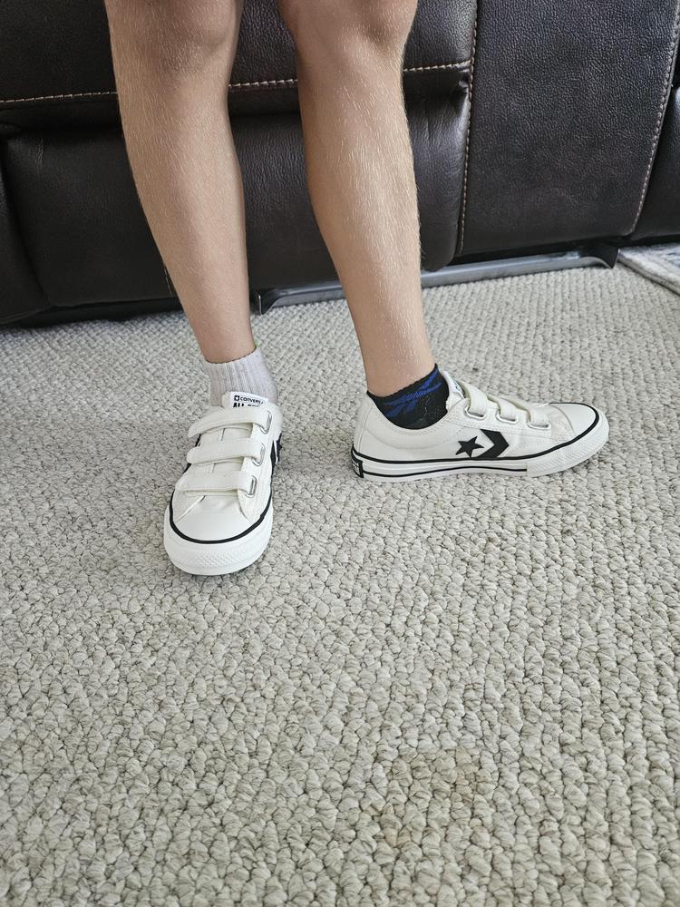 These shoes were for my son. He has been wanting to be more stylish and sporty lately, so these were perfect. We both like that they velcro instead of tie (still working on that!!) to save time on school mornings. They look nice with shorts and pants. My son says they are comfortable and has worn them all day as well as shorter periods of time.